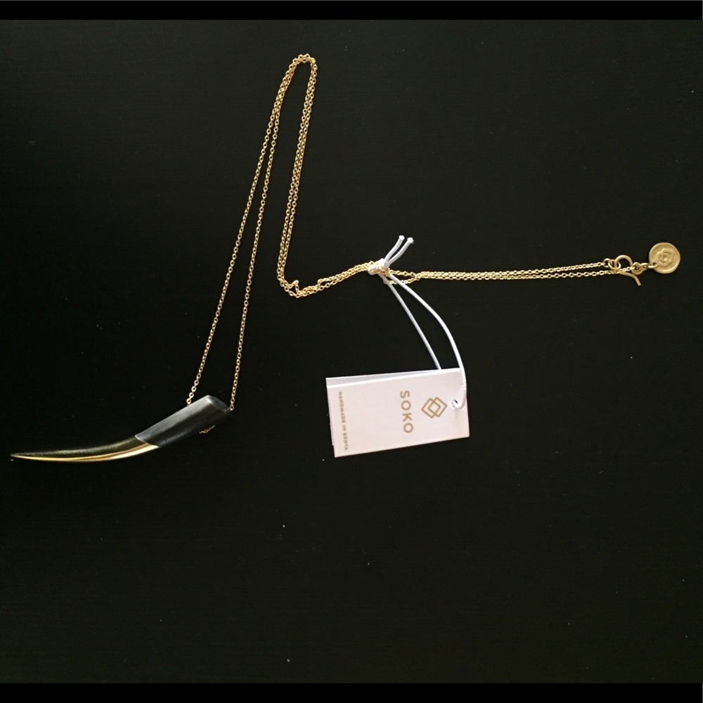 New Soko Dalili Dipped Horn Pendant Necklace